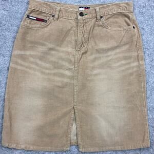Tommy Hilfiger‎ skirt women’s 9 30 vintage corduroy faded Y2k funky cottagecore